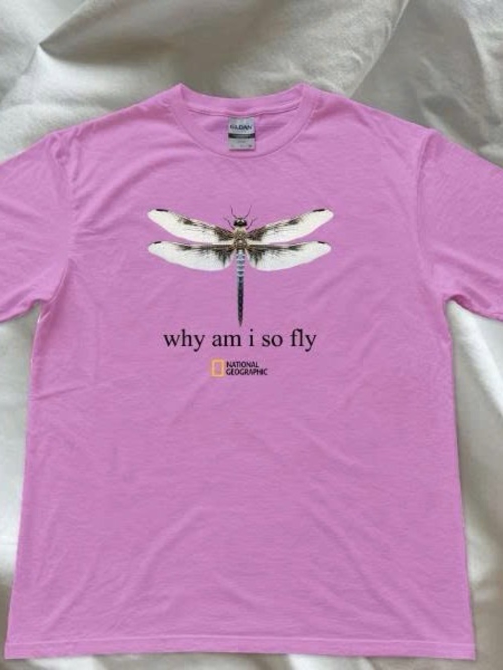 Gildan Pink Dragonfly Graphic Tee